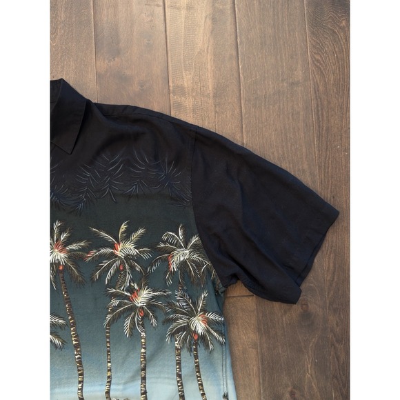 Campia Moda Size 2XL Short Sleeve‎ Floral Tree Hawaiian Mens Button Down Shirt - Picture 3 of 6